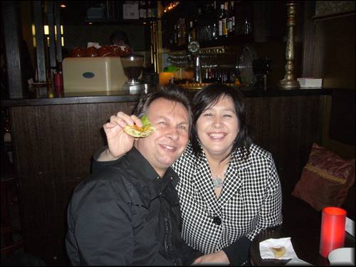 Enjoying snacks at Cabinet Bar